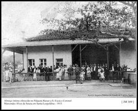 Almoço oferecido, no Palacete Raiser, ao Coronel Marcondes Alves de Souza em Santa Leopoldina