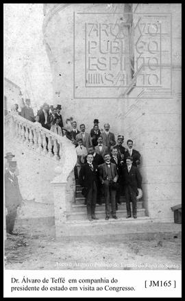 Dr. Álvaro Teffé em companhia do Presidente do Estado em visita ao Congresso