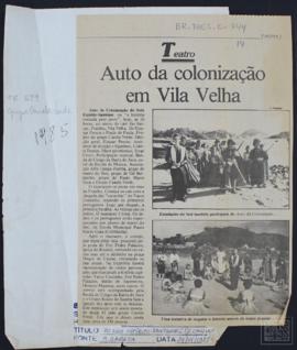 AUTO DA COLONIZAÇÃO EM VILA VELHA