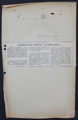 A HISTÓRIA DE UM "BÓIA-FRIA", NO CARLOS GOMES