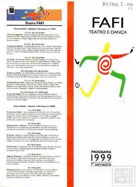 "FAFI TEATRO E DANÇA - PROGRAMA 1999 - 1° SEMESTRE"