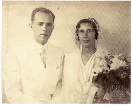 Foto de casamento de José Celso Claudio e Izaura Dória Claudio