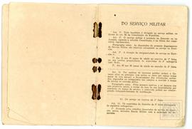 Caderneta militar de José Celso Claudio. Vitória