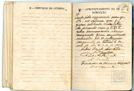 Caderneta militar de José Celso Claudio. Vitória.