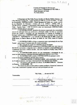 CONTRATO "ANCHIETA: DEPOIMENTO"