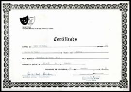 CERTIFICADO III MOSTRA DE TEATRO DE CACHOEIRO DE ITAPEMIRIM