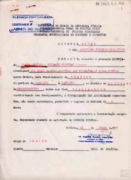 LICENÇA DE FUNCIONAMENTO - TEATRO ESTÚDIO