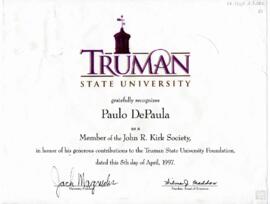 CERTIFICADO TRUMAN STATE UNIVERSITY