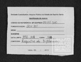 Registro dos Diplomas dos Professores Normalistas