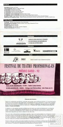 "FESTIVAL DE TEATRO PROFISSIONAL - ES"