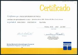 CERTIFICADO "INFORMÁTICA BÁSICA SENAC"