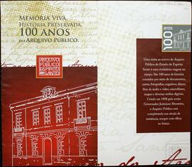 FOLDER "MEMÓRIA VIVA, HISTÓRIA PRESERVADA