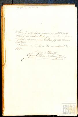 Livro de lançamento de atas das sessões do tribunal do júri da Comarca de Vitória