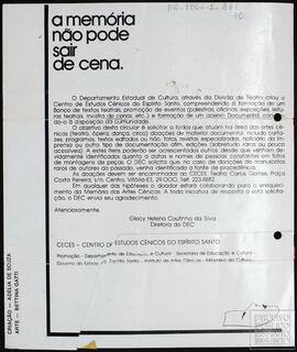 "CECES - CENTRO DE ESTUDOS CÊNICOS DO ESPÍRITO SANTO"