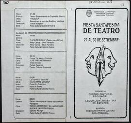 FOLDER "FIESTA SANTAFESINA DE TEATRO"