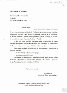 SOLICITAÇÃO DE MATERIAL DE SONORIZAÇÃO – ABAPA