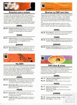 "FAFI TEATRO E DANÇA - PROGRAMA 1999 - 1° SEMESTRE"