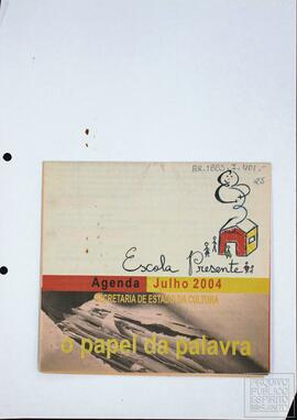 FOLDER-PROGRAMA "AGENDA JULHO 2004 - SECRETARIA ESTADUAL DE CULTURA'