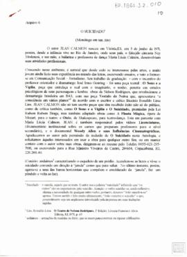 DOSSIÊ "O SUICIDADO"