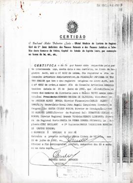 CERTIDÃO POSSE DA DIRETORIA DA FECATA
