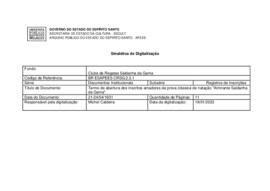 Termo de abertura dos inscritos amadores da prova clássica de natação "Almirante Saldanha da Gama".
