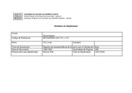 Registro da Correspondência do Governo com a Câmara de Vitória