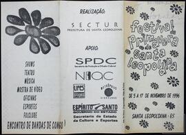 "FOLDER DO FESTIVAL DA PRIMAVERA DE SANTA LEOPOLDINA"