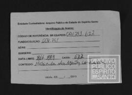 Matrícula dos Agentes Consulares [da Província do Espirito Santo]
