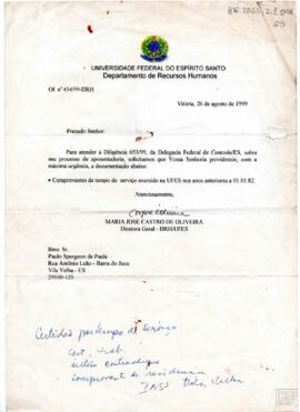OFÍCIO DRH UFES