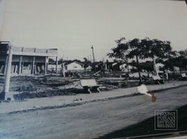 Praça do Ibes, à esquerda obra do cinema Aterac