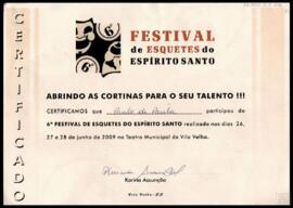 CERTIFICADO 6º FESTIVAL DE ESQUETES DO ESPÍRITO SANTO