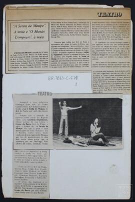 "A SEREIA DE MEAÍPE" À TARDE E "O MUNDO COMPOSTO" À NOITE / TEATRO - AMANHÃ E NOS .......