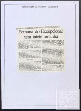 “Semana do Excepcional tem início amanhã”