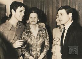 Em dia de inauguração Marcos, Maria de Lourdes Benezath Abaurre e Marcelo Benezath Abaurre no Cine de Lourdes