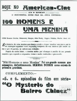 Convite para assistir ao filme “100 Homens e uma Menina”